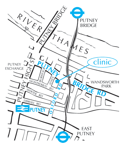 map of putney bridge clinic location